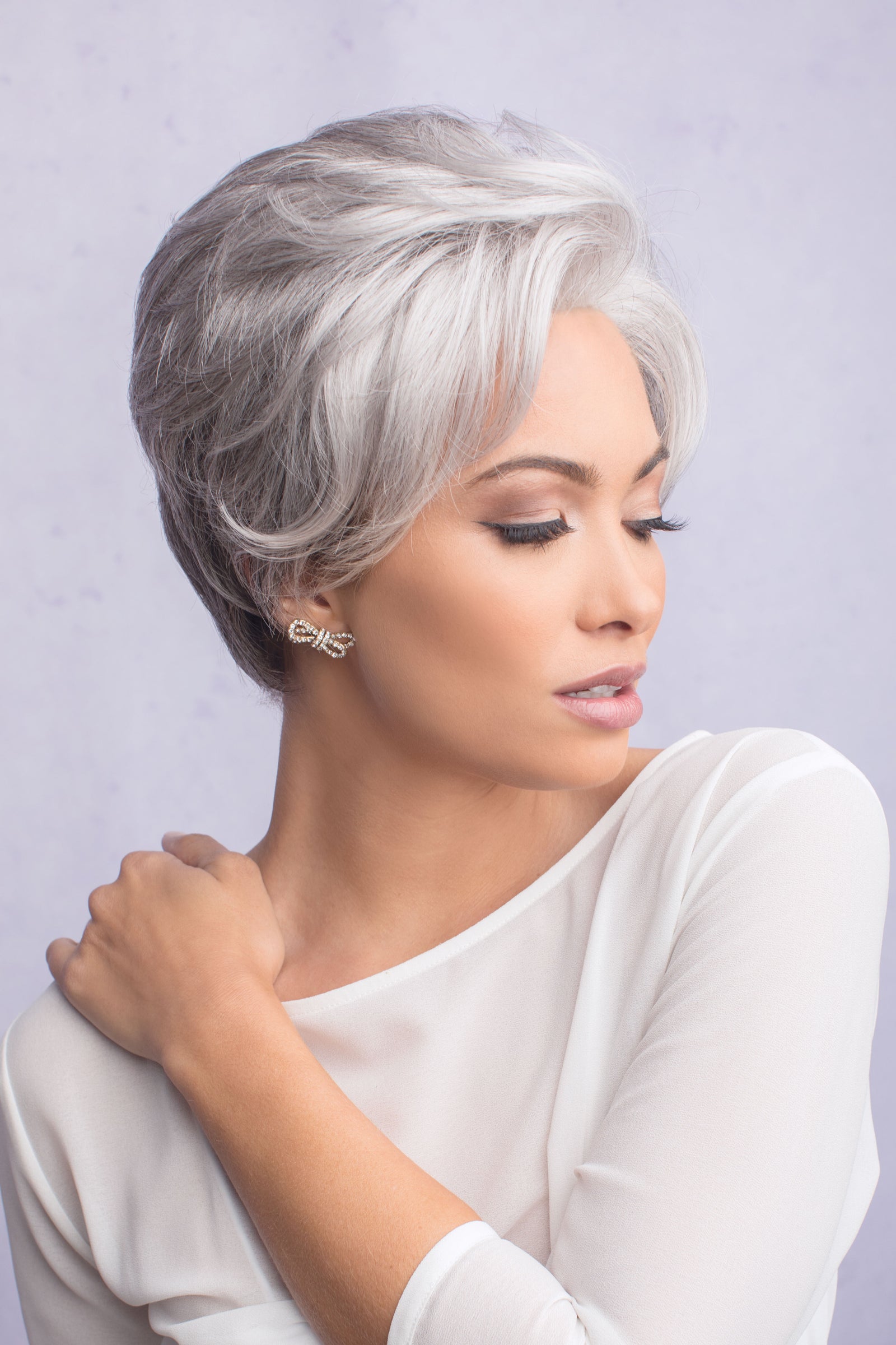 Bethany Lace Front Synthetic Wig Hair By Alexander | Silver Stone