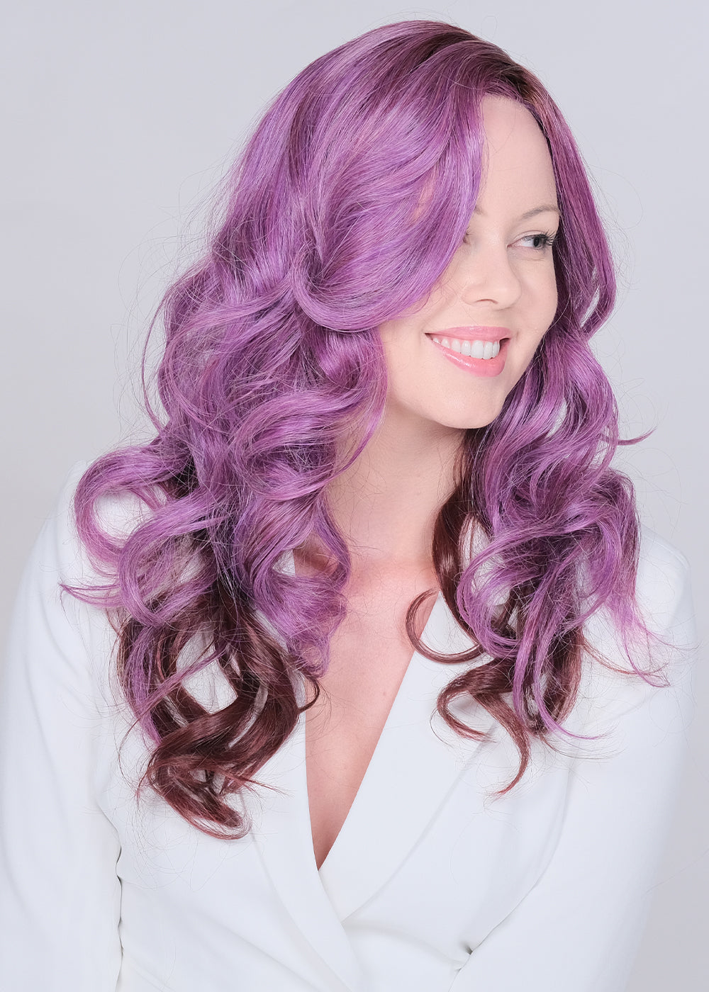 Bohemia Purple Lace Front Monofilament Part Synthetic Wig By Belle Tress