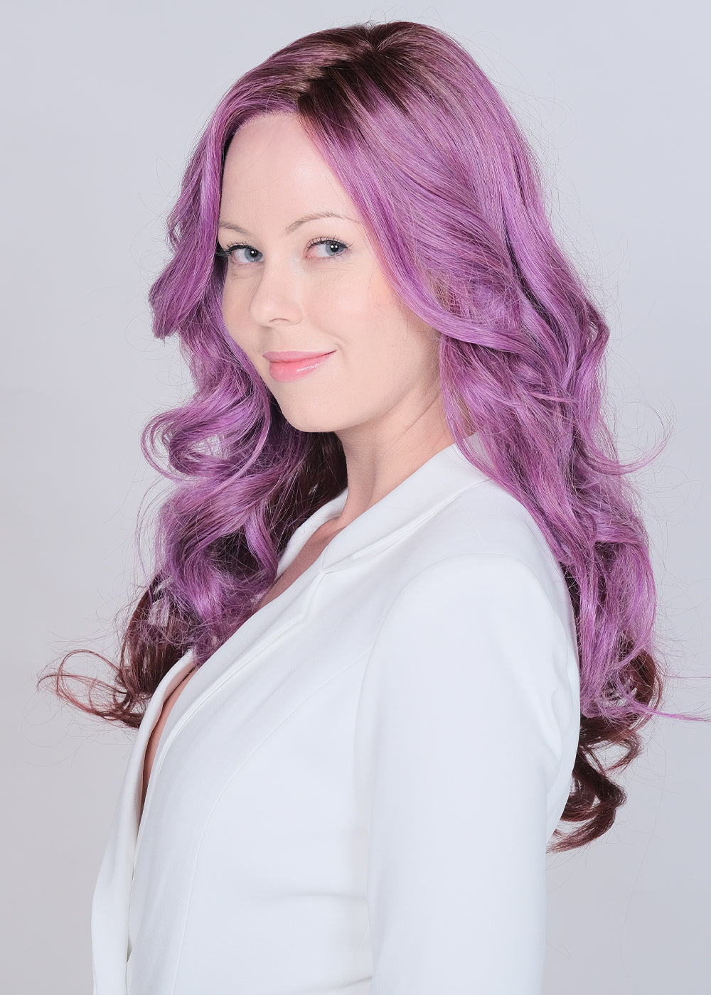 Bohemia Purple Lace Front Monofilament Part Synthetic Wig By Belle Tress