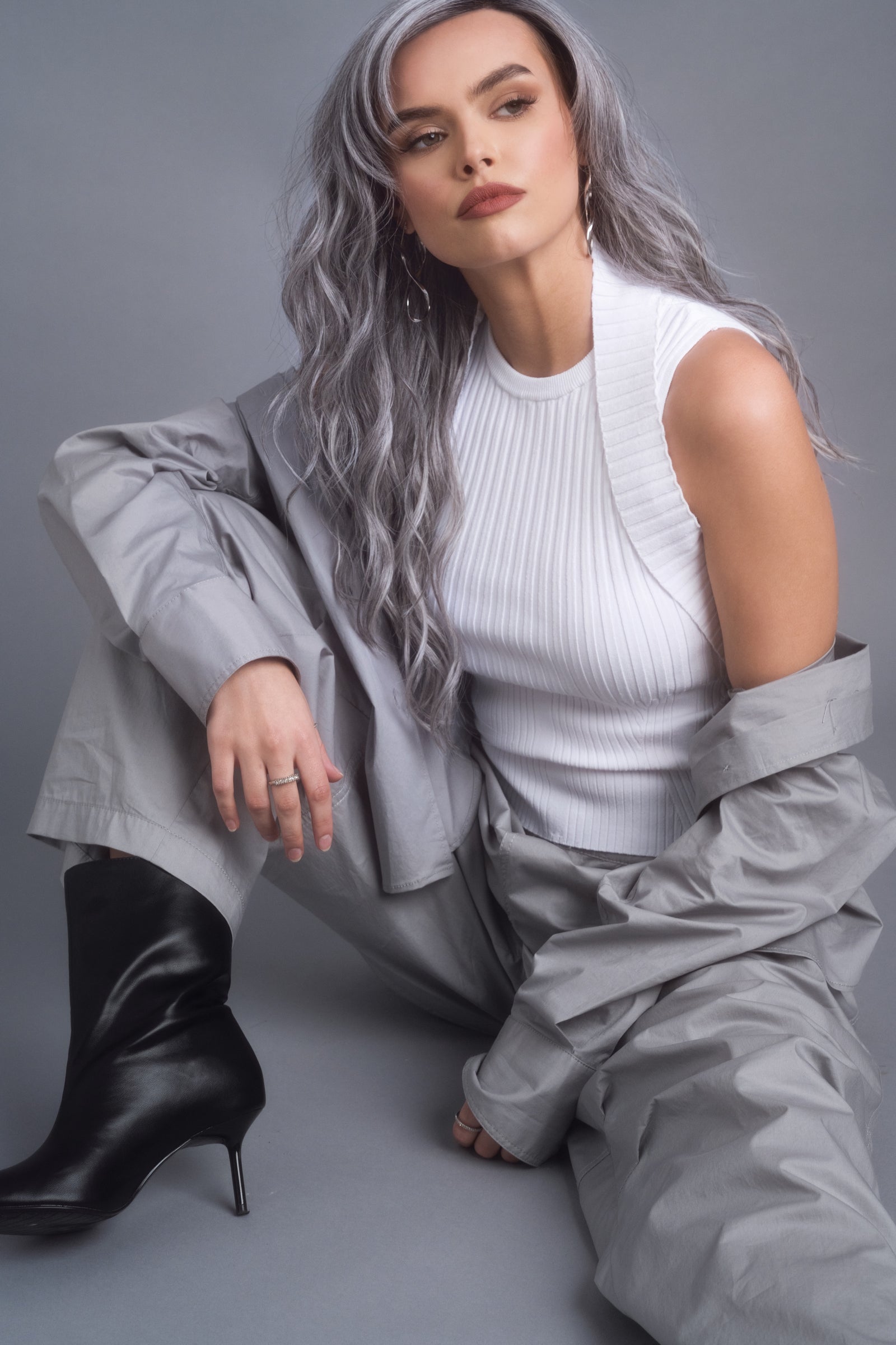 Brooklyn-R Lace Front Monofilament Part Heat Friendly Synthetic Wig By Alexander | Salt Pepper MR