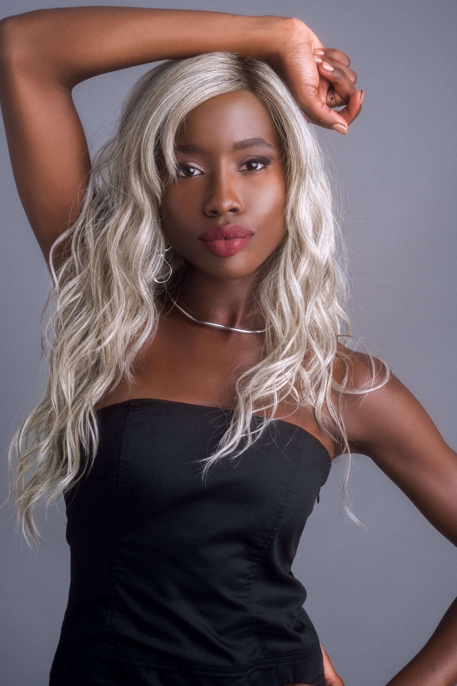 Brooklyn-R Lace Front Monofilament Part Heat Friendly Synthetic Wig By Alexander | Silver Brown MR