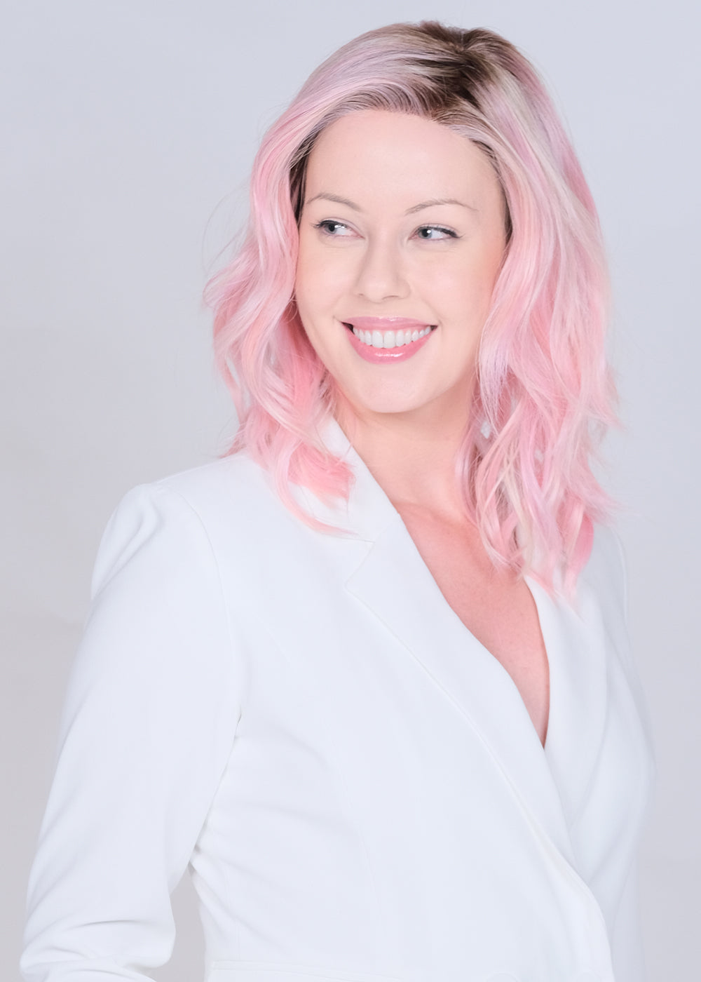 Dalgona 16 Lace Front Monofilament Part Synthetic Wig By Belle Tress | Rose Gold