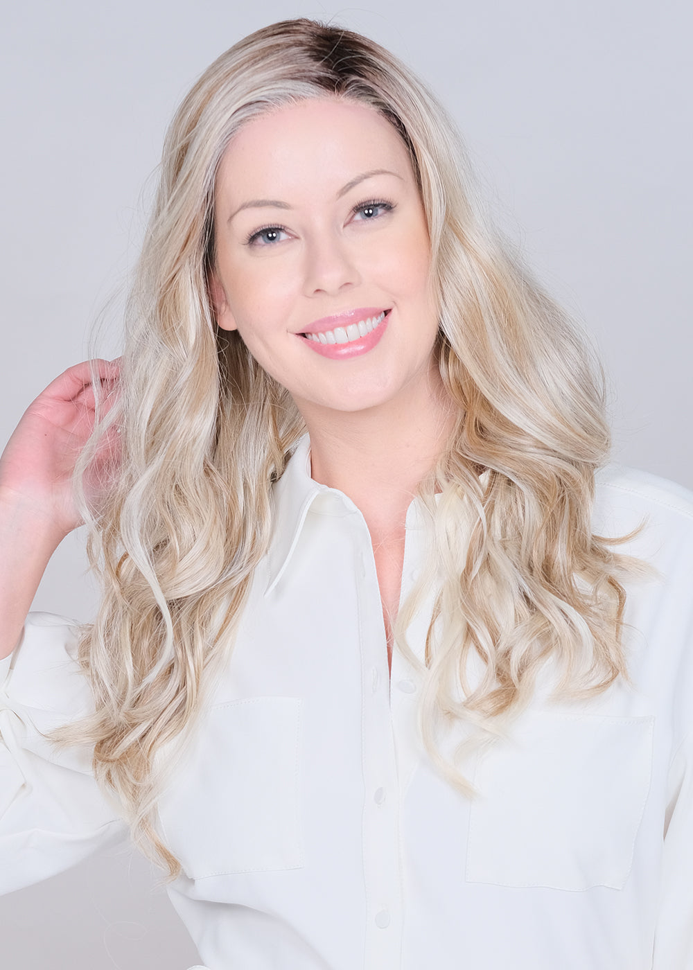 Dalgona 23 Lace Front Monofilament Part Synthetic Wig by Belle Tress | Butterbeer Blonde