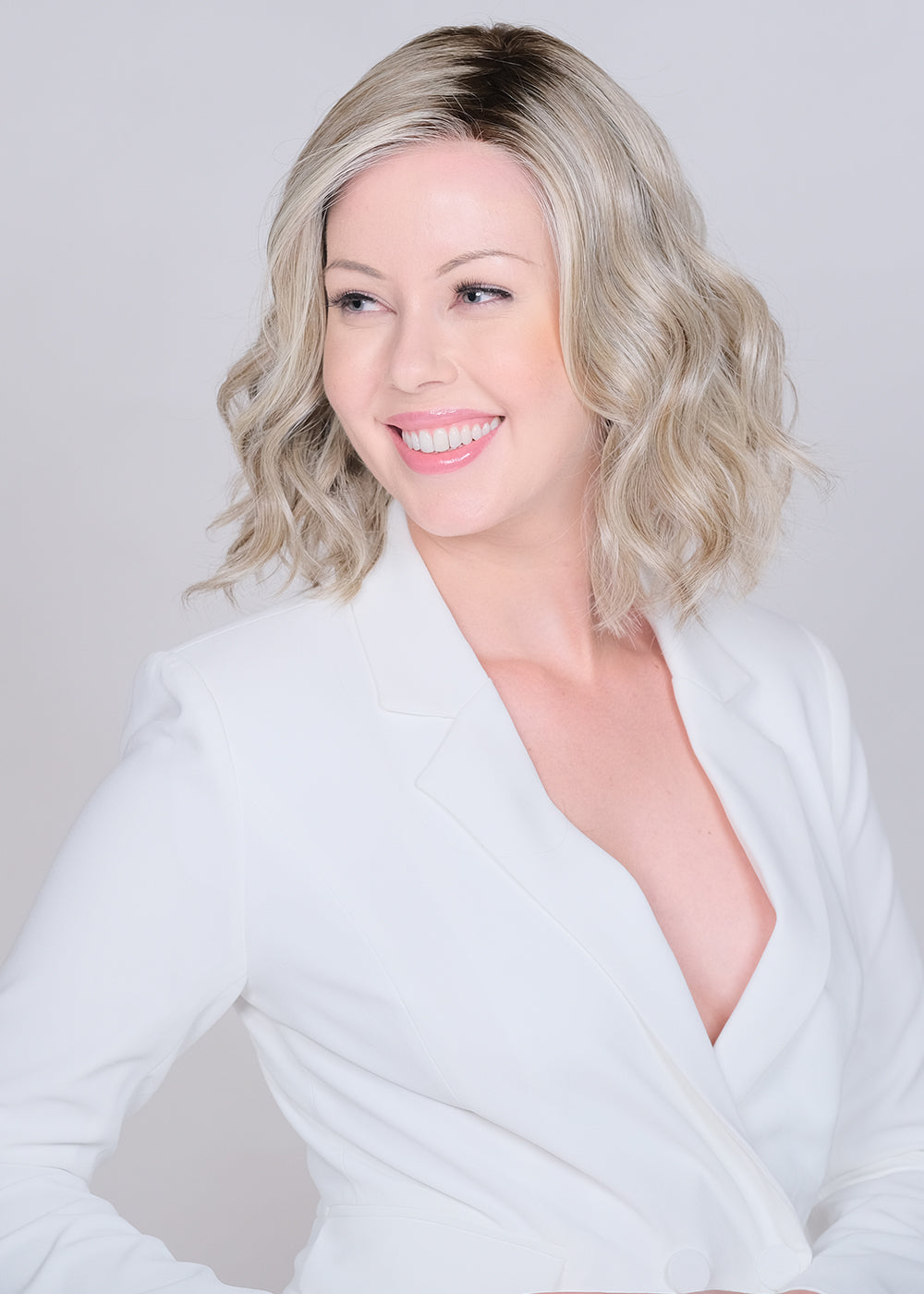 Hand-Tied Caliente Lace Front Monofilament Part Synthetic Wig by Belle Tress