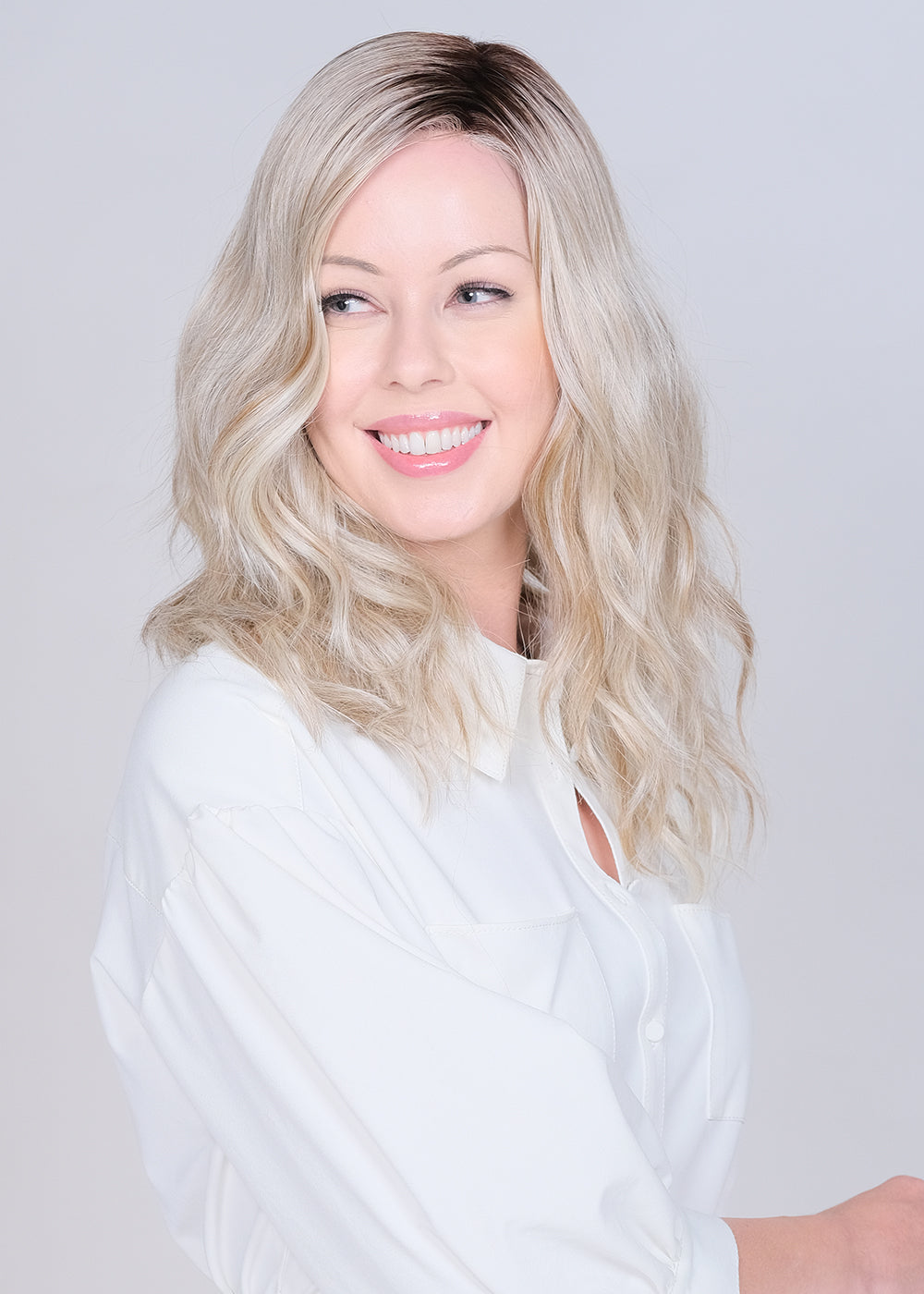 Hand-Tied Rose Ella Lace Front Monofilament Part Synthetic Wig By Belle Tress