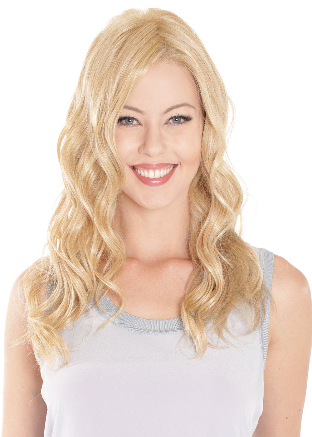 Lace Front Mono Top Wave 18 Synthetic Hair Topper By Belle Tress