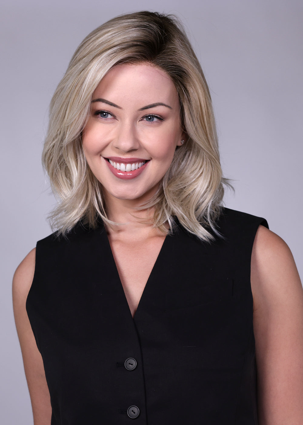 Manhattan Lace Front Partial Monofilament Synthetic Hair Wig By Belle Tress