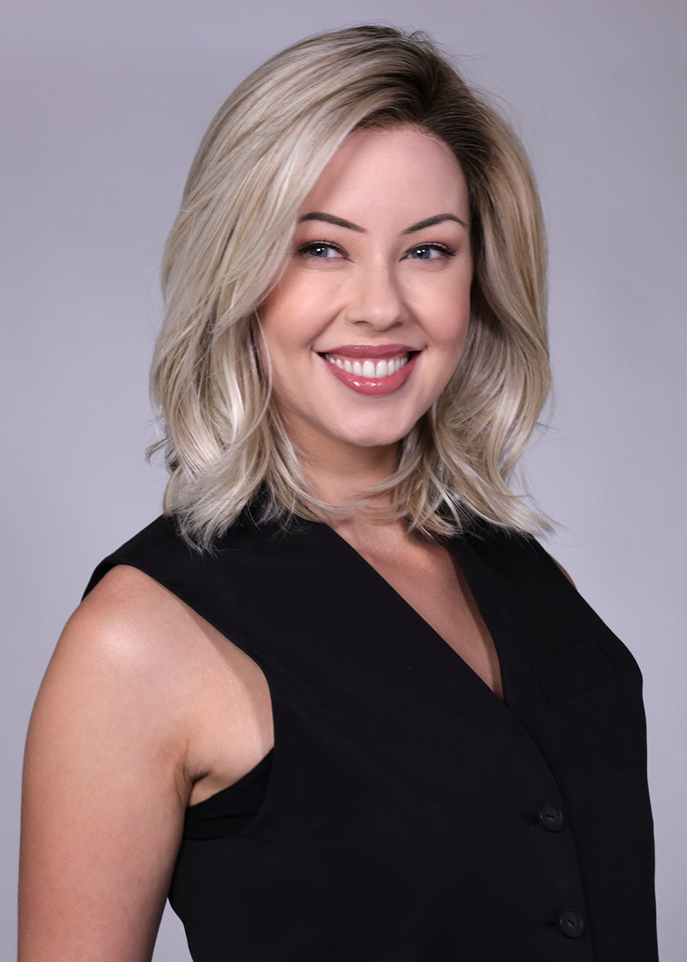 Manhattan Lace Front Partial Monofilament Synthetic Hair Wig By Belle Tress