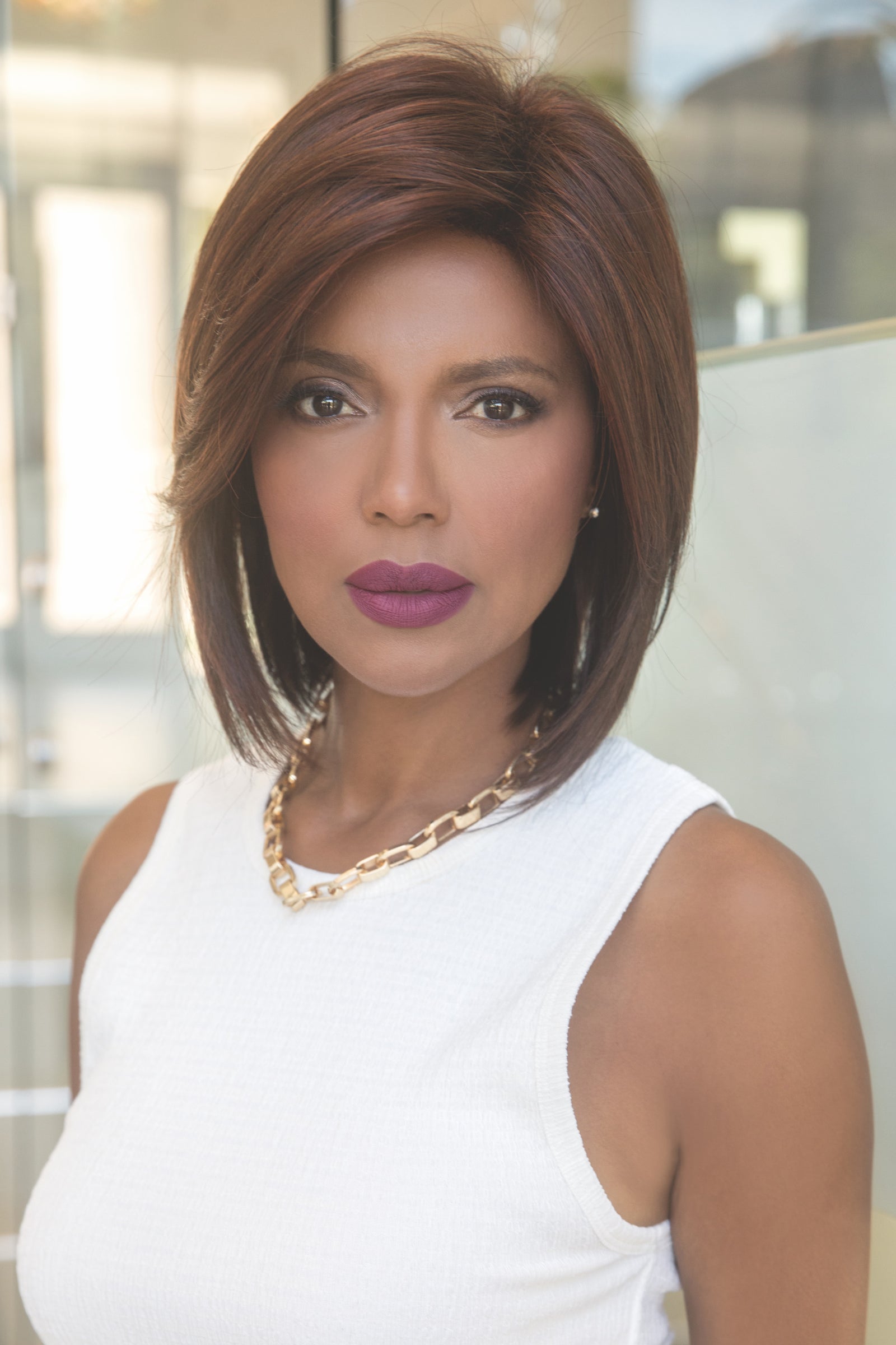 May Synthetic Hair Wig By Noriko | Garnet Glaze