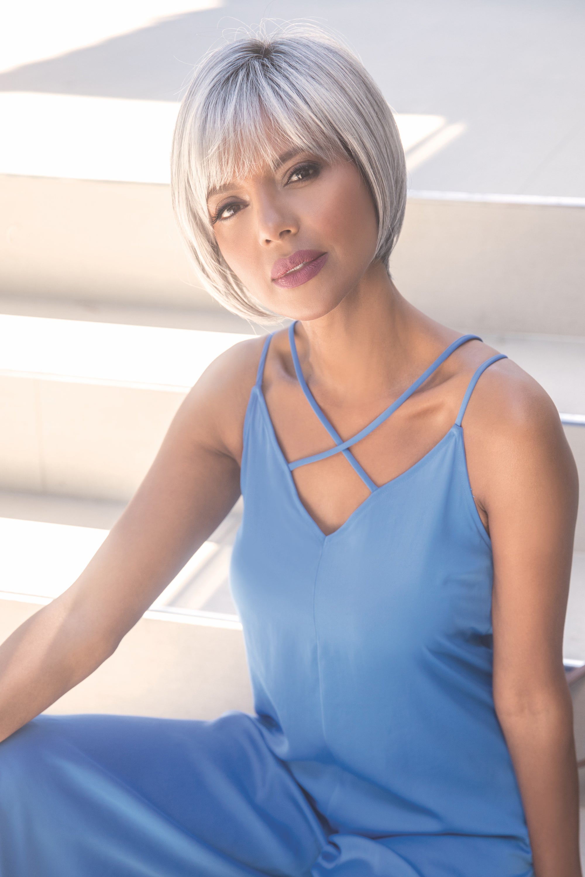 Meadow Synthetic Hair Wig By Noriko | Silver Stone-R