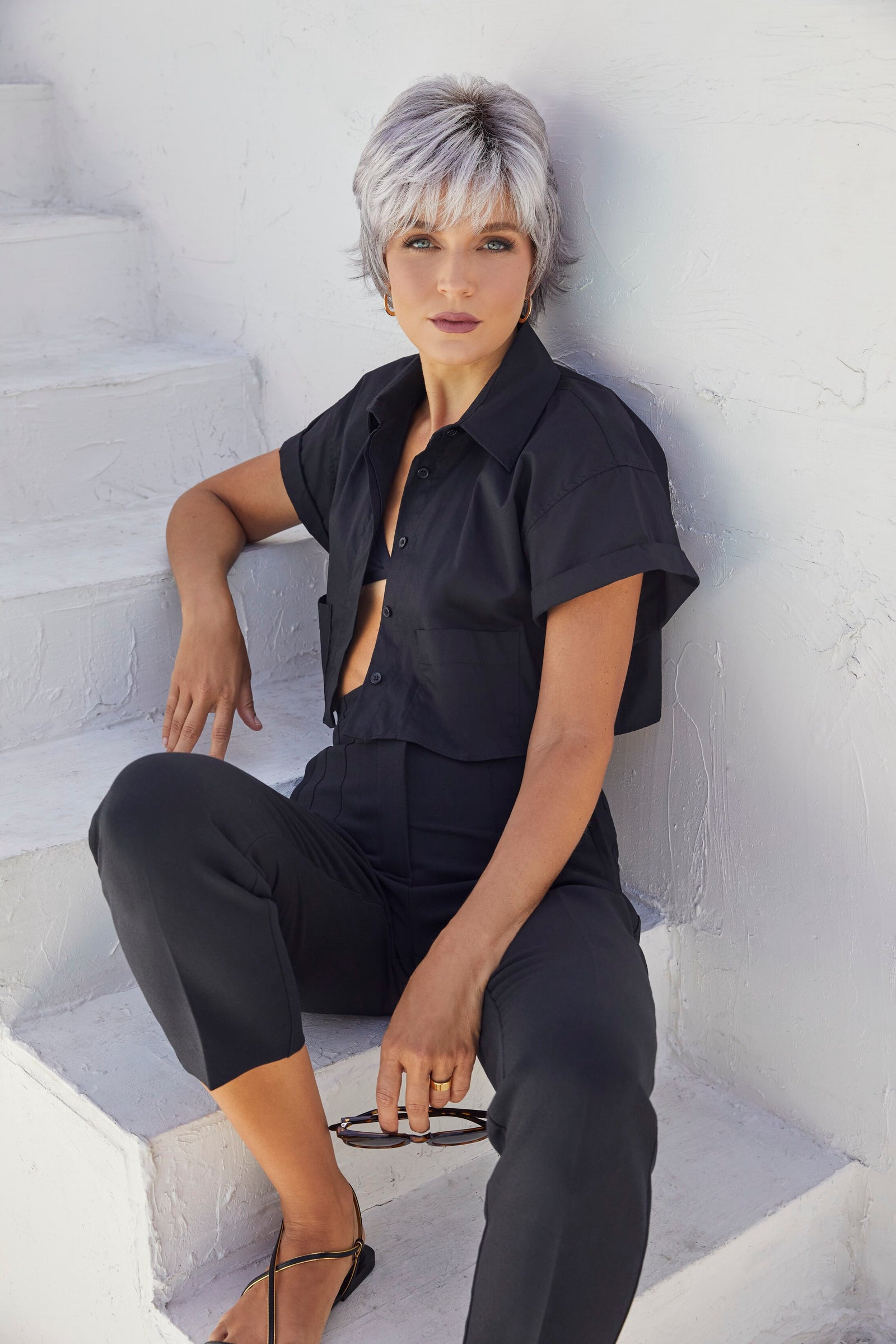 Nour Synthetic Hair Wig By Noriko | Lilac Silver-R