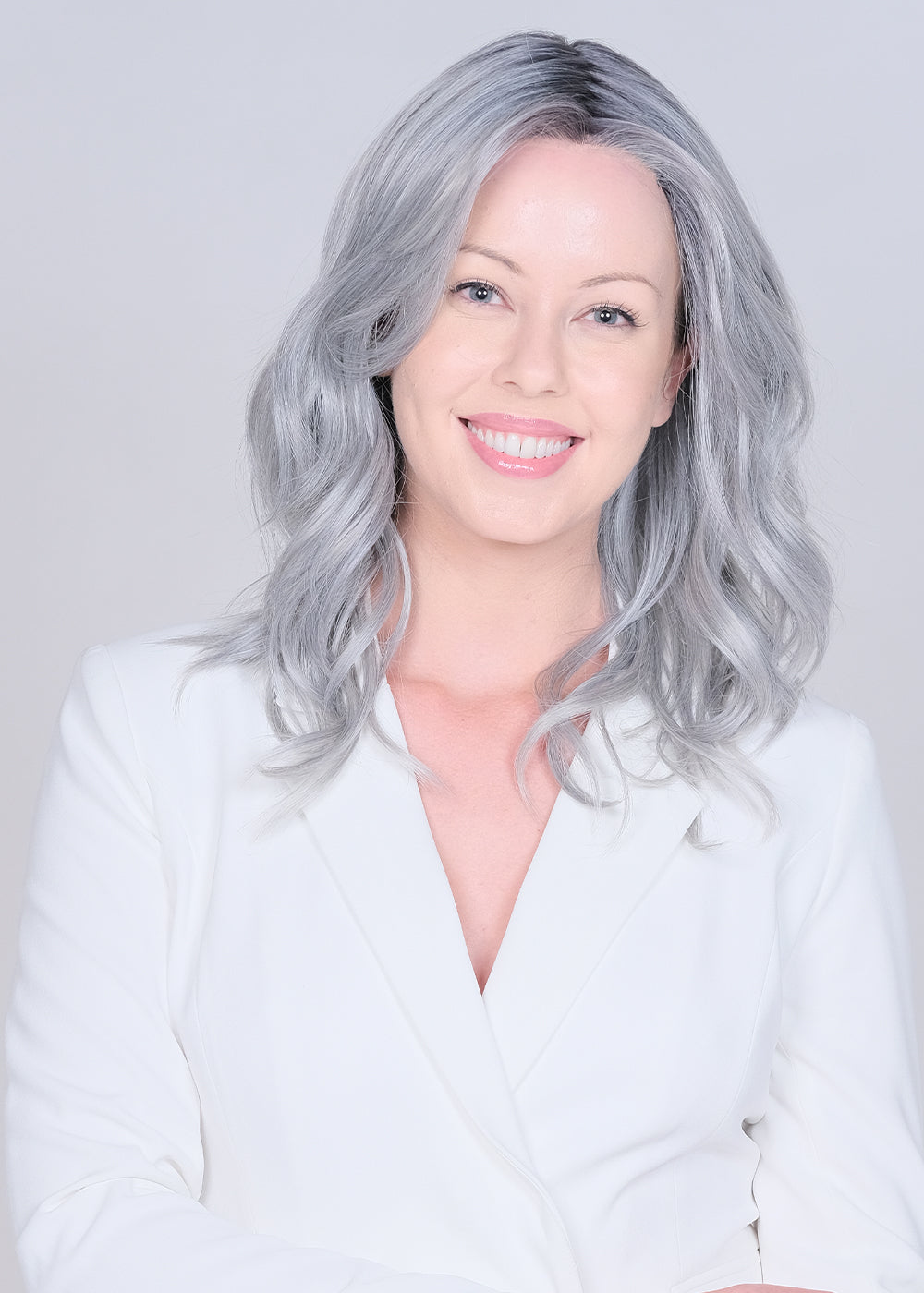 Peerless 18 Center Part Lace Front Synthetic Hair Wig By Belle Tress | Graphite