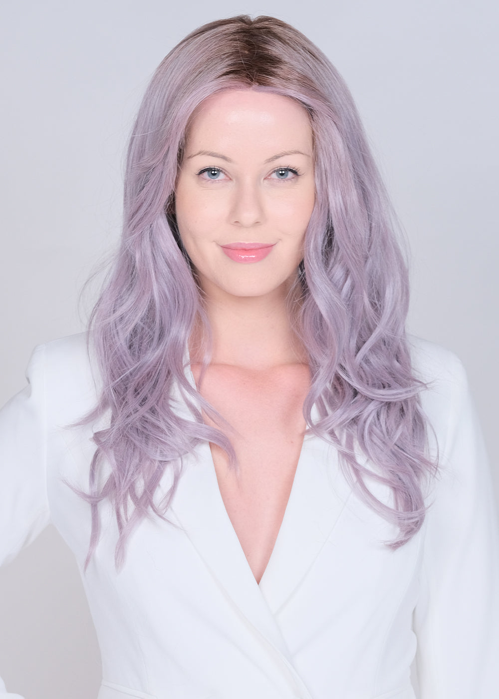 Peerless 22 Iced Lavender Lace Front & Monofilament Part Synthetic Wig by Belle Tress