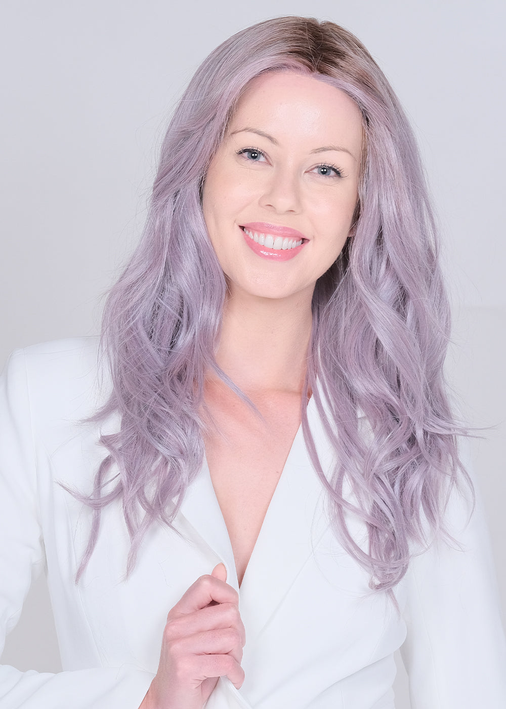 Peerless 22 Iced Lavender Lace Front & Monofilament Part Synthetic Wig by Belle Tress