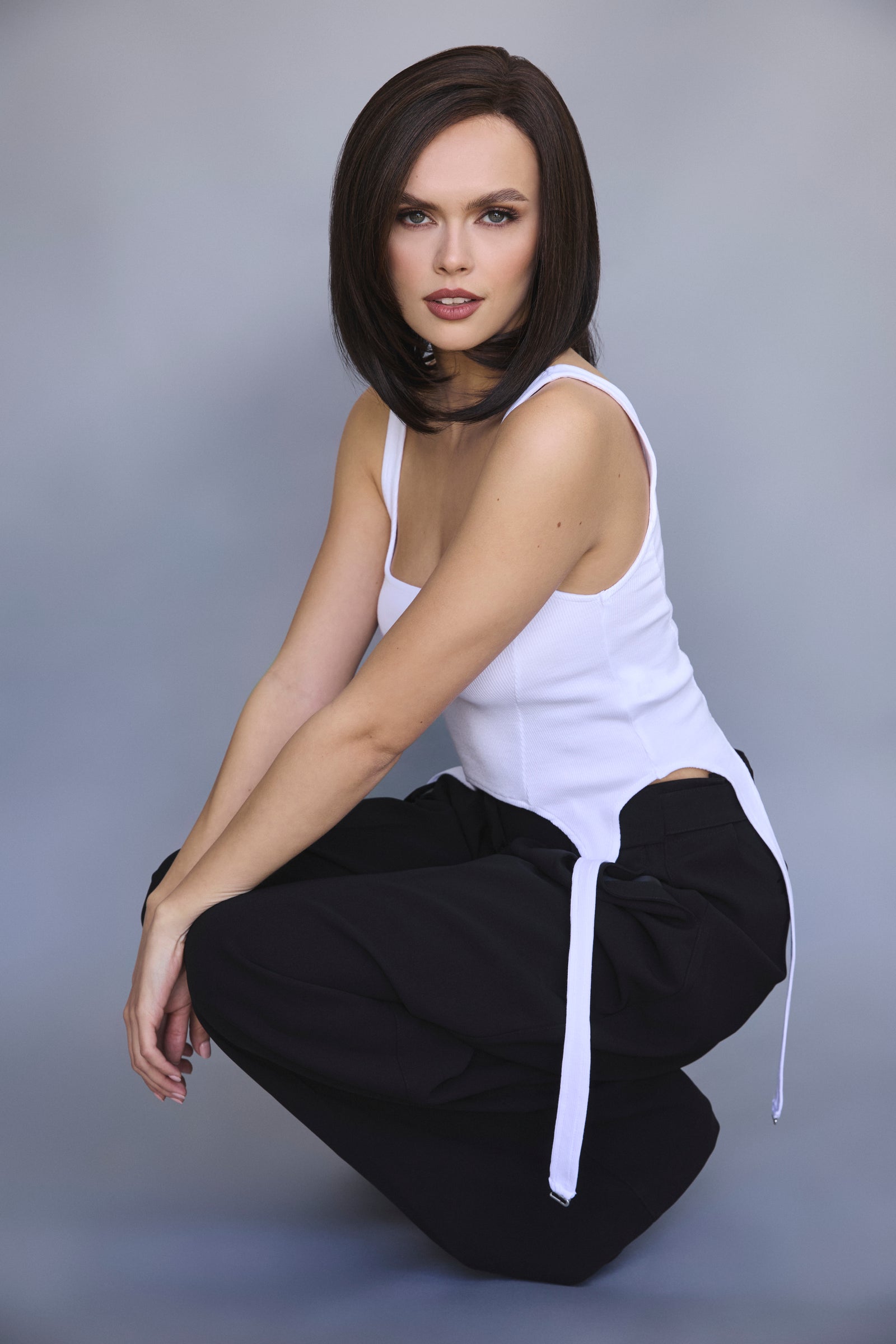 River Lace Front Partial Monofilament Synthetic Hair Wig By Alexander | Dark Chocolate