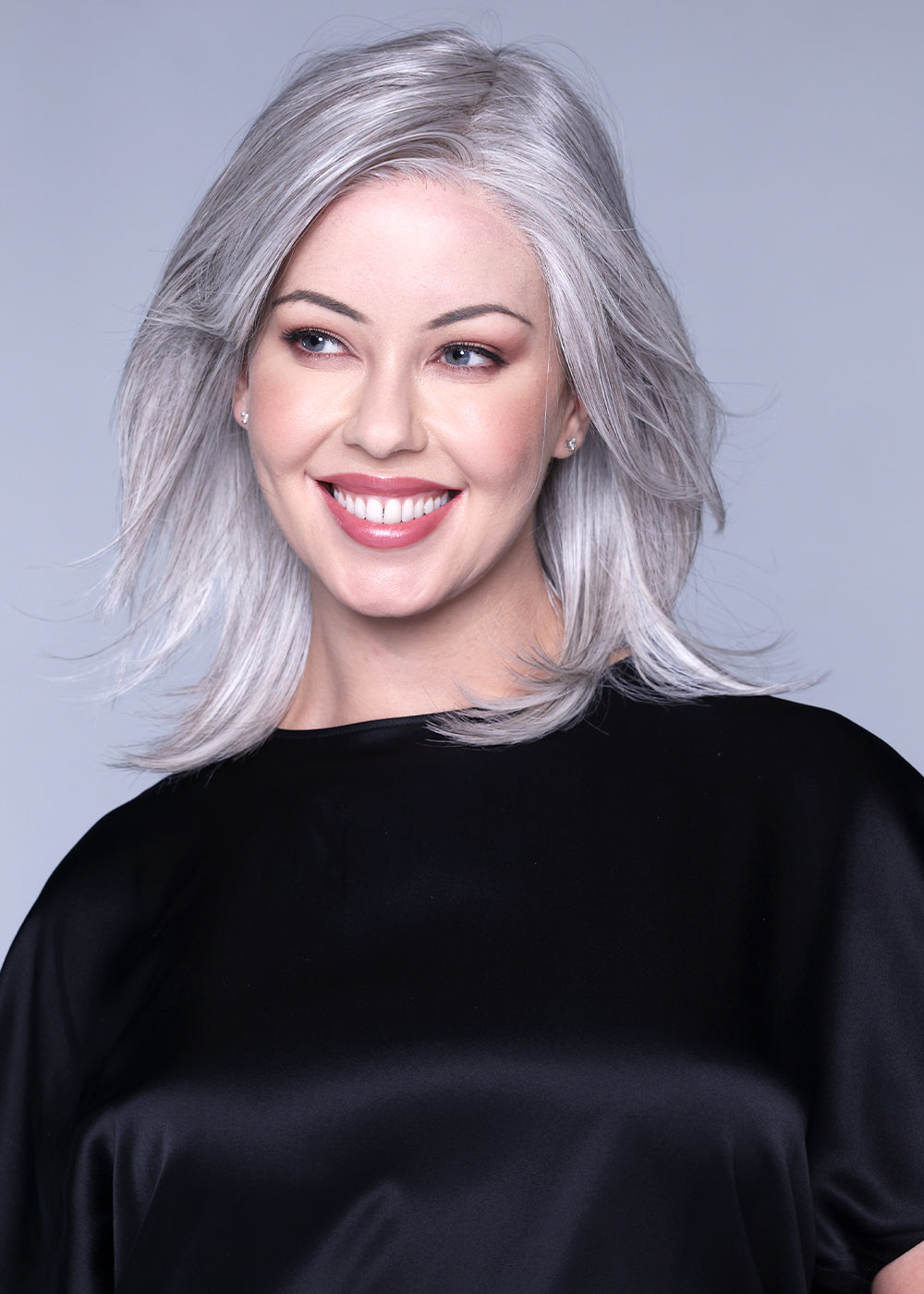 Santa Barbara Extended Created Lace Front Partial Monofilament Synthetic Hair Wig By Belle Tress | Oyster Grey