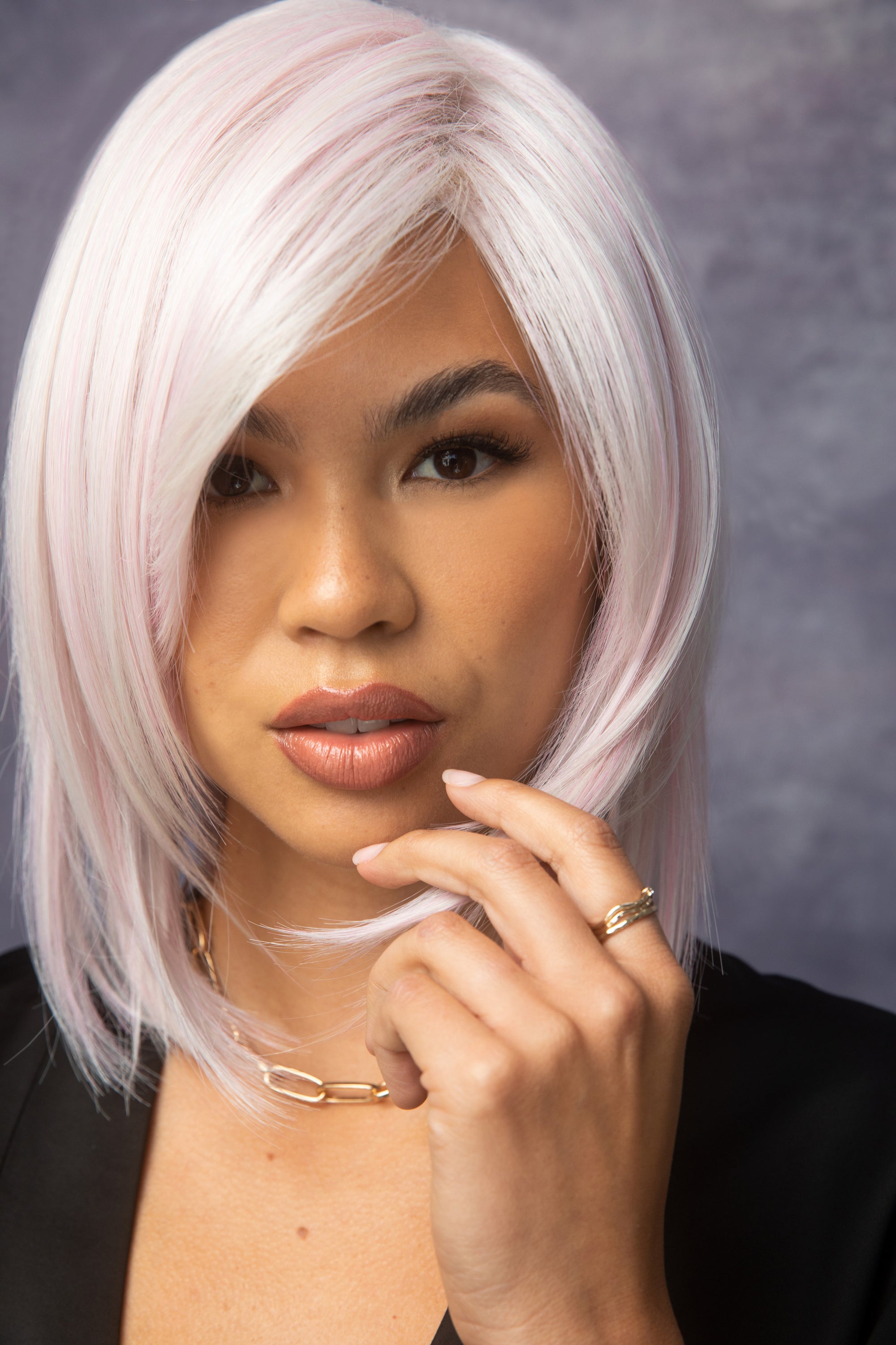 Silky Sleek Synthetic Hair Wig By Rene of Paris | Icy Petal