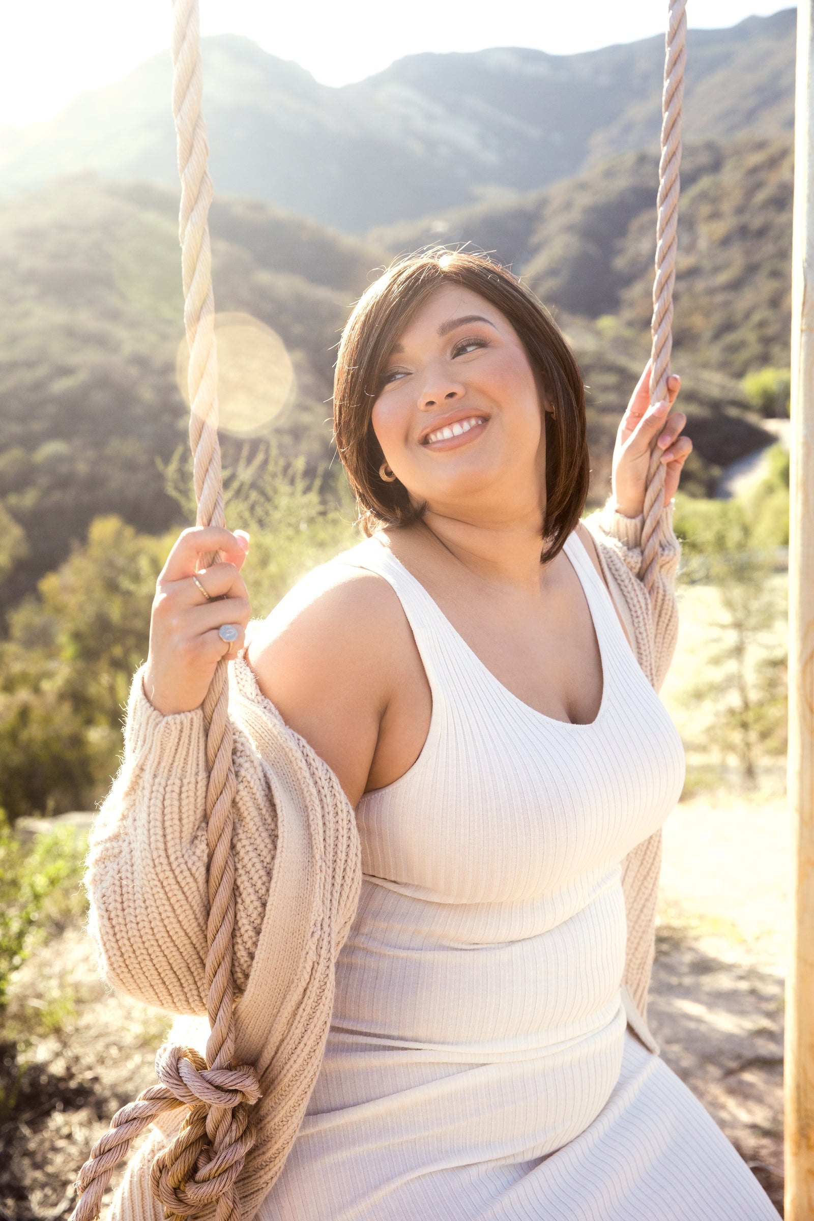 Sybil Extended Lace Front Double Monofilament Hand Tied Synthetic Hair Wig By Amore | Marble Brown