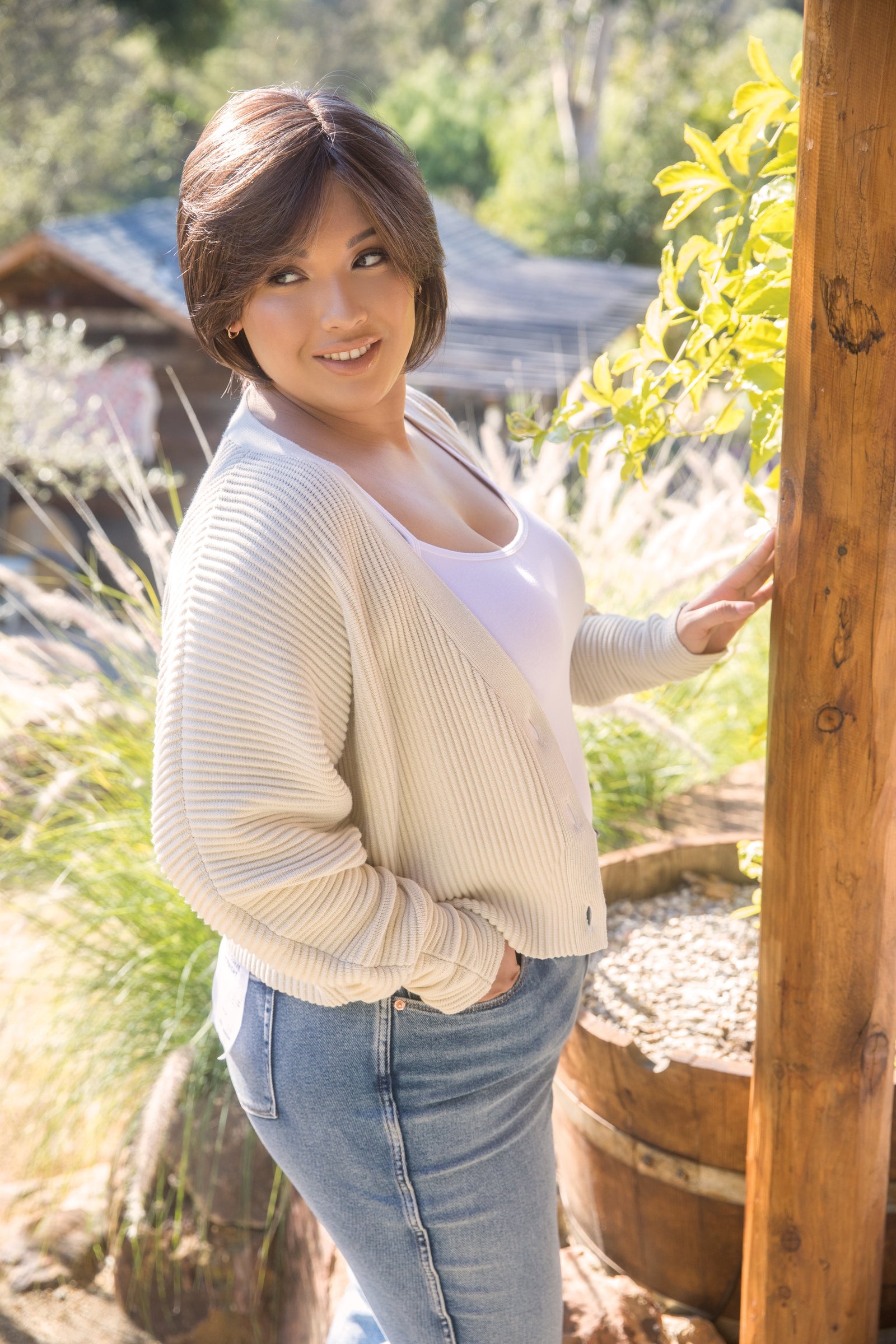 Tate Lace Front Double Monofilament Synthetic Hair Wig By Amore | Auburn Sugar