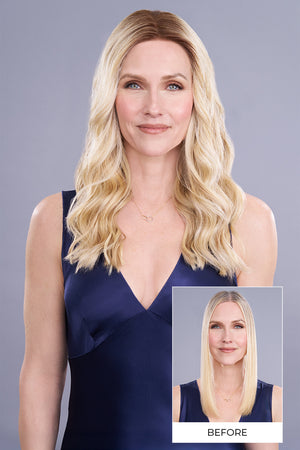 Top Trend Lace Front HD 18 Inch Double Monofilament Wefted Back Clip-In Wavy Synthetic Hair Topper By Jon Renau | Exclusive