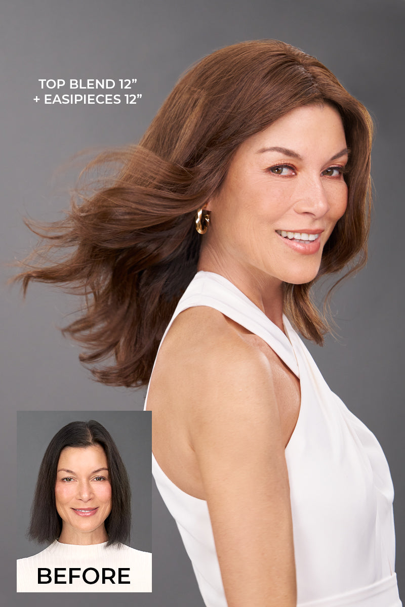 Top Blend 12 Inch Monofilament Remy Human Hair Topper By Jon Renau | Exclusive