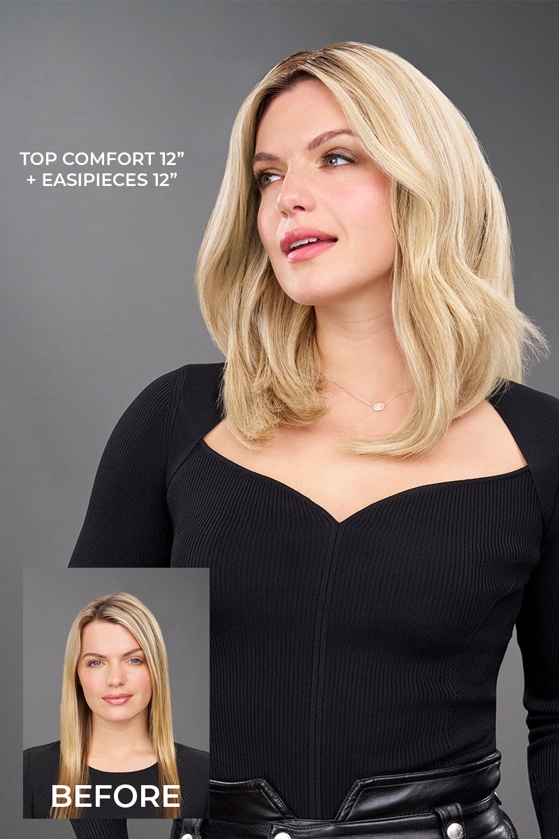Top Comfort 12 Inch Monofilament Remy Human Hair Topper By Jon Renau | Exclusive