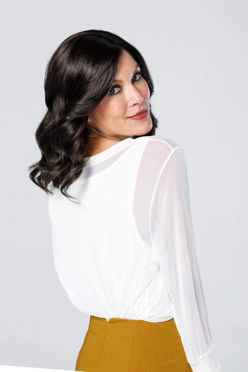 Top Coverage 12 Inch Wavy Lace Front Monofilament Synthetic Hair Topper By Jon Renau | Exclusive