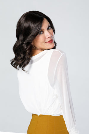 Top Coverage 12 Inch Wavy Lace Front Monofilament Synthetic Hair Topper By Jon Renau | Exclusive