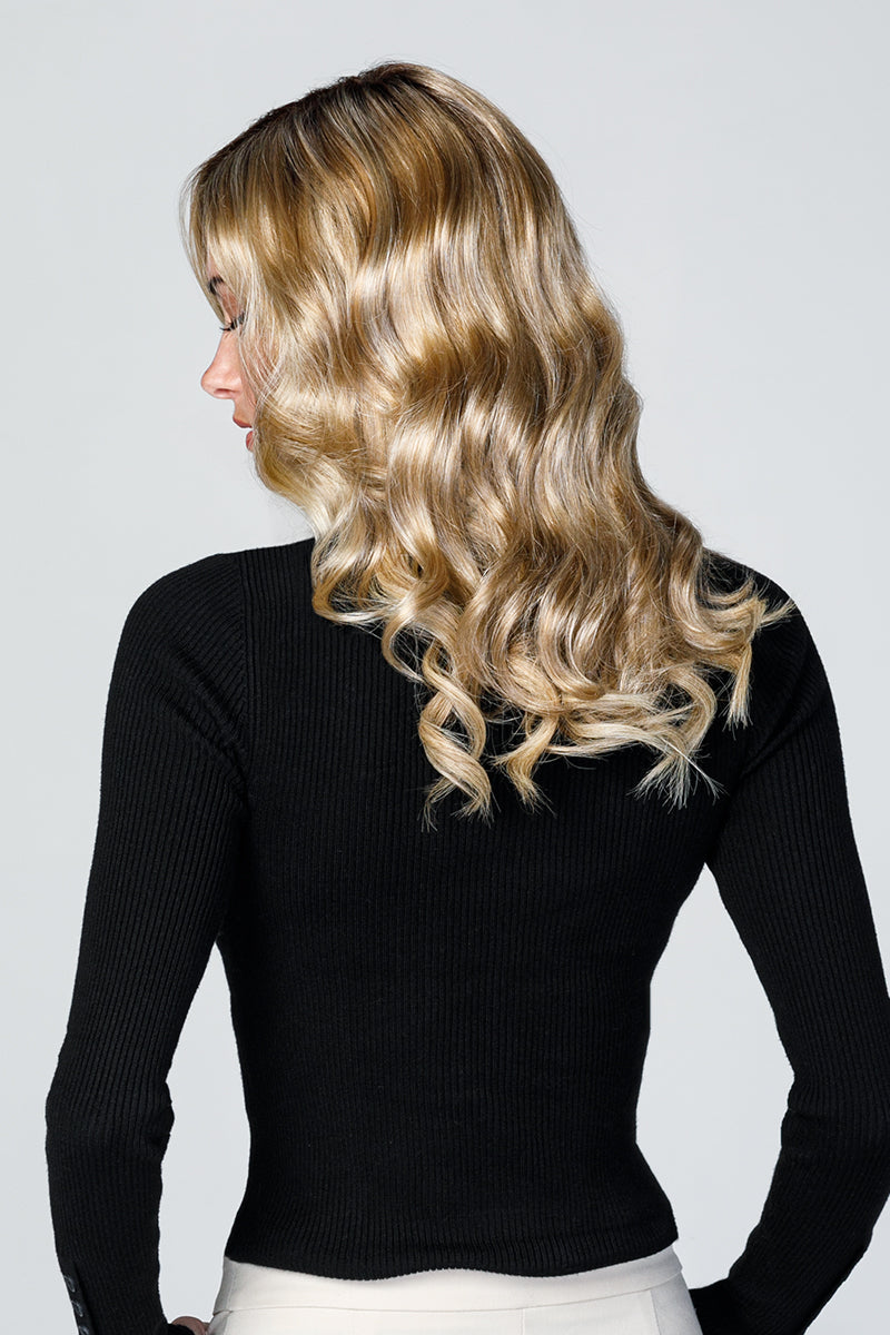 Top Coverage 18 Inch Wavy Lace Front Monofilament Synthetic Hair Topper By Jon Renau | Exclusive