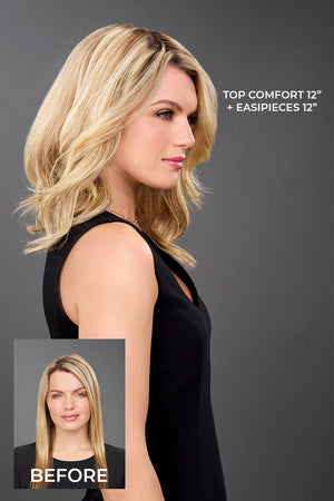 Top Flex 12 Inch Monofilament Remy Human Hair Topper By Jon Renau | Exclusive