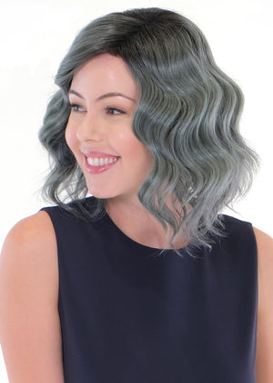 Vienna Roast Blue Steel Lace Front Synthetic Hair Wig By Belle Tress