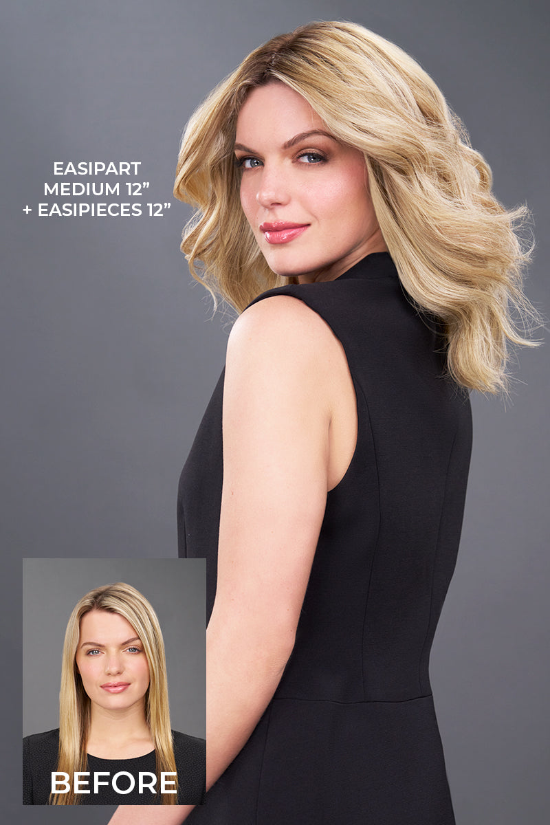 EasiPart Medium HD 12 Inch Monofilament Synthetic Hair Topper By Jon Renau | Exclusive
