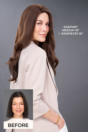 EasiPart Medium HD 18 Inch Monofilament Synthetic Hair Topper By Jon Renau
